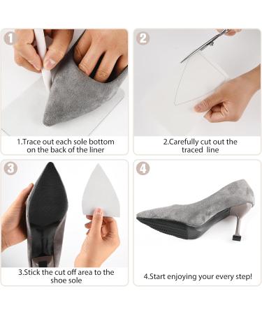 4 Pcs Non-Slip Shoe Pads - Silicone Anti-Slip Grips & Sole Protectors for High Heels - Self-Adhesive Shoe Gummies for Women (Black 5.8 x 3.9 inch - Buy Online on GoSupps.com