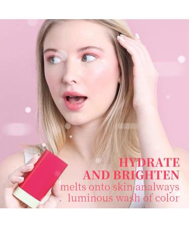 Makeup Blush Stick 19g Cream Cheek Lip Makeup Blush Stick Long Lasting Waterproof Multi-Purpose Blush Stick Suitable for All Skin Tones Buildable Blush Stick for Girls Eye Lip Face Women Females - Buy Online on GoSupps.com