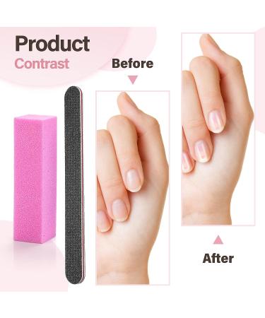 WLLHYF Nail Files and Buffers - 12Pcs 100/180 Grit Double Sided Nail Art Care Tools for Professional Manicure at Home and Salon - Buy Online on GoSupps.com