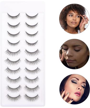 POPETPOP 10 Pairs Fake Eyelashes 3d False Eyelashes Extensions Beauty False Lashes Soft Fake Eye Lashes Cosplay Performance Eyelash Dense False Lashes Natural Cosmetic Chemical Fiber 6d - Buy Online on GoSupps.com