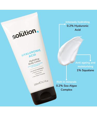 The Solution Hyaluronic Acid Hydrating Body Lotion 200ml Almond - 1 Pack - Buy Online on GoSupps.com