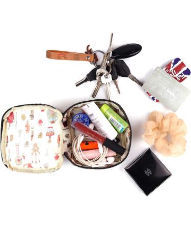 Tuciyke Cotton Cloth Sanitary Napkin Storage Bag 2pcs, Zipper Closure, 5x5 inches - Forest Design | Ideal for Girls, Ladies, Women - Buy Online on GoSupps.com