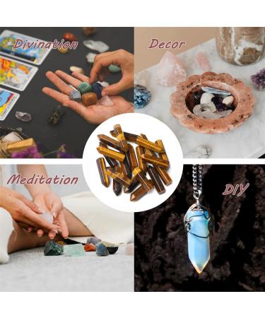 MAIBAOTA Tiger Eye Healing Crystals Gifts Wands Hexagonal Pointed Gemstones Set Bulk for Women Beginner Chakra Stones Nature Reiki Spiritual Energy Balancing Protection Crystal 10pcs - Buy Online on GoSupps.com
