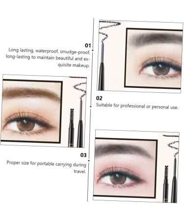 Mipcase Eyebrow Liner 2 1 Eyebrow Makeup Tools Door To Rotate Lock Cylinder Brown Eyebrow Pencils 1 count (Pack of 1) Brown - Buy Online on GoSupps.com