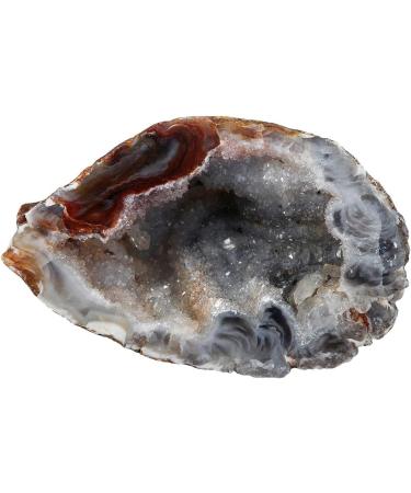 Natural Agate Geode Healing Crystal Cluster | Reiki Gemstone Specimen Figurine Home Decor | 2pcs (15-55g) | 30-75mm Length | Mookaitedecor - Buy Online on GoSupps.com