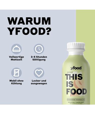 Buy YFOOD Heavenly Hazelnut Drink - Nutrient-Rich Meal Replacement with 33g Protein & 26 Vitamins (12 x 500ml) - Delicious On-the-Go Nutrition - Buy Online on GoSupps.com