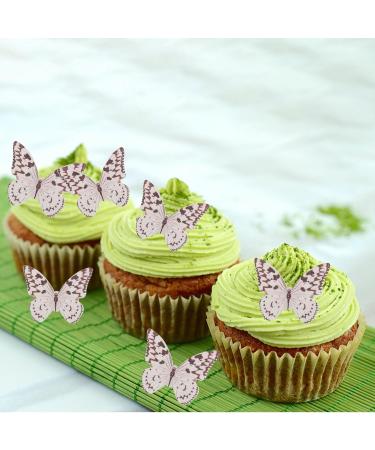 48 Piece Alegre Butterflies Cupcake Topper - Edible Tortendeco Decorations for Birthday Cakes - Black & White Butterfly Muffin Decor - Buy Online on GoSupps.com