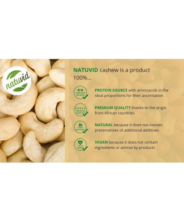 Natuvid Premium Natural Raw Whole Cashew Nuts | Exquisite African Quality | Exceptional Taste - Buy Internationally - Buy Online on GoSupps.com