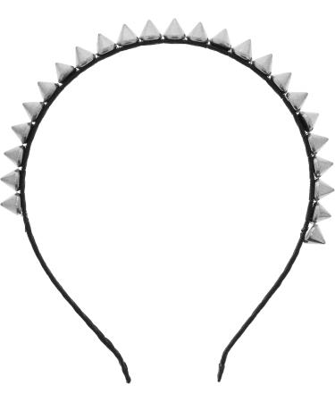 Zac's Alter Ego Black Thin Metal Aliceband with Studs - Alternative Fashion Silver - Buy Online on GoSupps.com