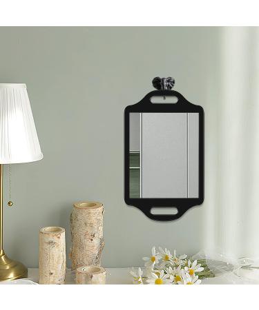 Snowflakes Large Hand Mirror with Handle - Salon Barber Handheld Mirror (Black) - Buy Online on GoSupps.com
