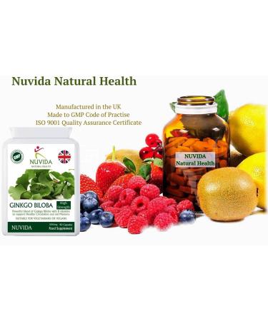 High Strength Ginkgo Biloba Capsules with B Vitamins - 2000mg Equivalent - Vegan Friendly - Buy Online on GoSupps.com