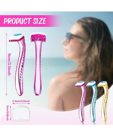 16-Piece Bikini Disposable Razors for Women - Travel Pubic Hair Removal Beauty Razor Set - T-Type Bikini Line Trimmer - Body Cosmetic Tool (Rose Red/Blue/Yellow) - Buy Online on GoSupps.com