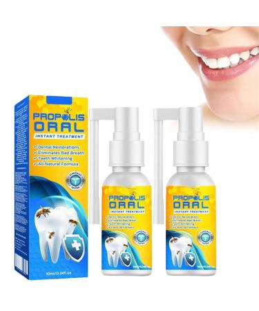Propolis Oral Instant Treatment Spray Propolis Oral Health Spray Propolis Oral Spray Fresh Breath (2 Pcs)