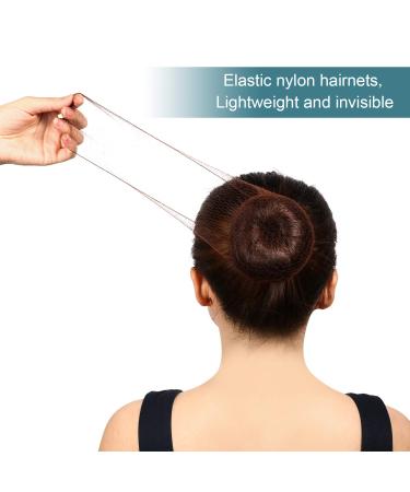 Invisible Elastic Edge Mesh Hair Nets 22 Inch Brown Nylon - 120 Pieces for Hair Bun Making & Ballet Dancer - Buy Online on GoSupps.com