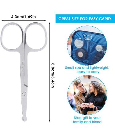 Hair Scissors 1 PC Nose Trimmer Eyebrow Grooming Mustache Beard Cut Brow Clippers Trimming Mini Tiny Tweezer Eye Curved Manicure Cutting Facial Lash Eyelash Women Men Beauty - Buy Online on GoSupps.com