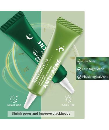 Anti Acne Removal Cream - Acne Treatment Spot and Blackheads Treatment - Day & Night Acne Gel Set - Moisturizing Skincare Fade Acne Spots Oil Control Shrink Pores - For All Skin Types 2x30ml - Buy Online on GoSupps.com