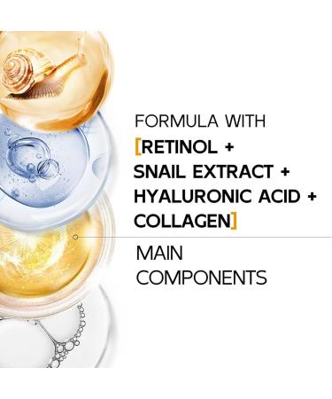 Snail Eye Cream Anti-Aging Under Eye Cream with Hyaluronic Acid & Retinol Firming Moisturizer for Dark Circles Puffiness Wrinkles Fine Lines - Buy Online on GoSupps.com