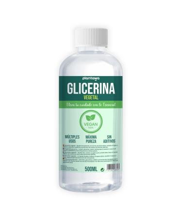 PLANTAWA Plantawa Liquid Vegetable Glycerin 500ml | High Purity Natural Moisturizing & Moisturizing Hair & Skin Fragrance Free Ideal Soaps Shampoos Creams USP Pharmaceutical Grade