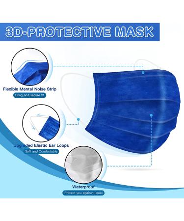 Kids Face Mask Individually Wrapped - 50PCS Multicolored Disposable Masks for Boys and Girls - 3-ply, Children's Size for Childcare and School - Daily Use, 5 Colours - Dark Multicolor - Buy Online on GoSupps.com
