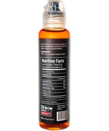 Calabrian Hot Honey Made in Canada with 100% Pure Canadian Honey Gluten Free Paleo Friendly Sugar Substitute 280 G Squeeze Bottle - Buy Online on GoSupps.com