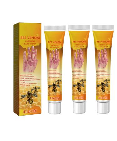 ROKOBN Bee Venom Psoriasis Treatment Cream 20g Bee Venom Professional Psoriasis Treatment Cream Soothing Psoriasis Cream Psoriasis Treatment for Skin (3PCS)