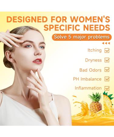 Organic 3 PCS Yoni Soap Bar | pH Balance Feminine Wash | Handmade Natural Deodorant for Women | Pineapple Scented Body Wash - Buy Online on GoSupps.com