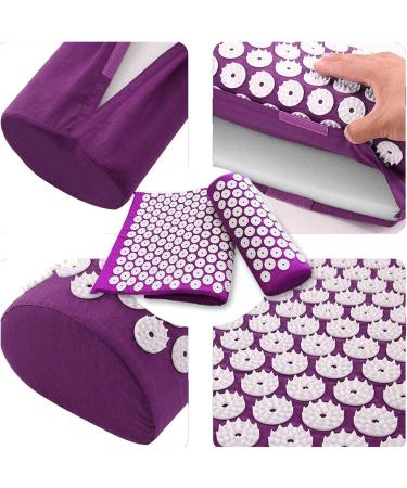 Buy Dunlap Massage Cushion & Acupressure Mat - Extra Long Pain Relief Yoga Spike Pillow (Purple) - Buy Online on GoSupps.com