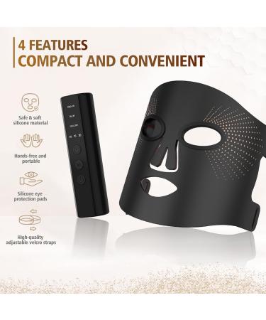 LED Face Mask - 3 Colors Light Therapy for Anti-Aging & Skin Care at Home - Photon Beauty Device for Wrinkle Reduction (Pink - Buy Online on GoSupps.com