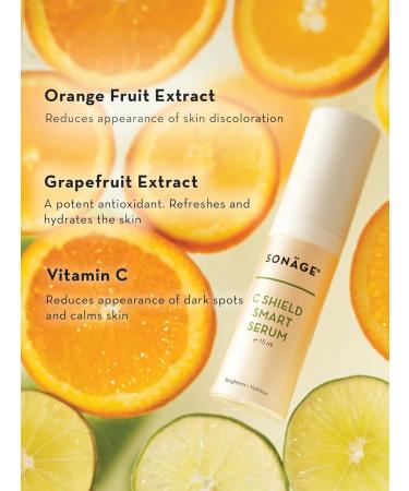 Sonage C Shield Smart Serum - Hyaluronic Acid & Vitamin C for Brightening Blue Light Protection & Dark Spot Reduction | International Shipping Available - Buy Online on GoSupps.com