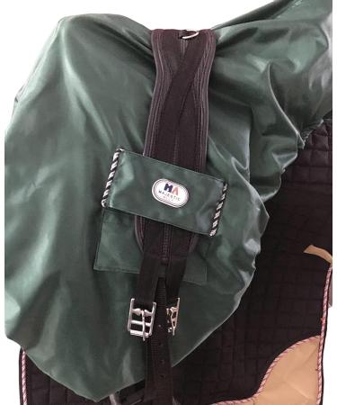 Majestic Ally Nylon Waterproof Fleece Lined Ride On English Saddle Cover-Multiple Color (Hunter Green) - Buy Online on GoSupps.com