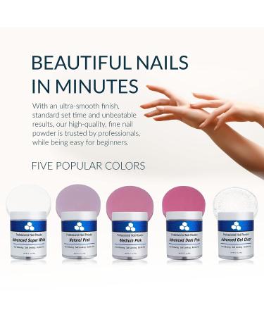 2oz Acrylic Nail Powder Medium Pink - Long Lasting, Salon Quality, Bubble Free Professional Nail Powder for Manicure, Nail Art, Extensions - 2 Ounce - Buy Online on GoSupps.com