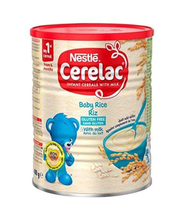 Nestle Cerelac, Rice with Milk, 14.11-Ounce Can (400 Grams), (Pack of 4)