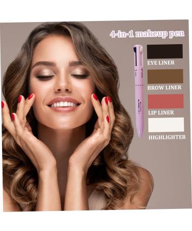 4 in 1 Makeup Pen Multifunctional Makeup Pencil from Eyeliner Lip Liner Brow Pencil Make Up Pen Brow Pen Travel Makeup Pen Makeup Pencil and Highlighter Easy-to-Apply & Compact Makeup Accessories - Buy Online on GoSupps.com