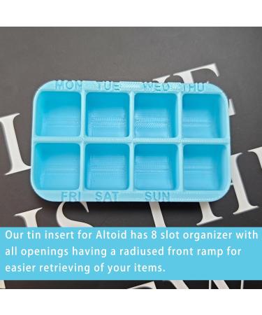 PIAOLGYI Altoid Tin Insert - 7 Day Weekly Pill Organizer | Blue Pill Storage Solution - Buy Online on GoSupps.com