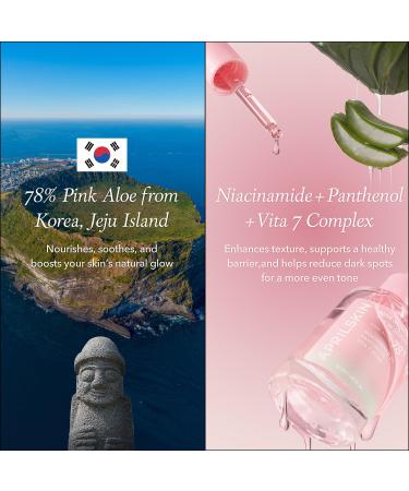 APRILSKIN Pink Aloe Mucin Serum 1.01 fl.oz (30ml) Hydrating 78% Jeju Aloe Mucin Formula with Non-Sticky Finish for a Glass Glow Look Korean Skincare - Buy Online on GoSupps.com