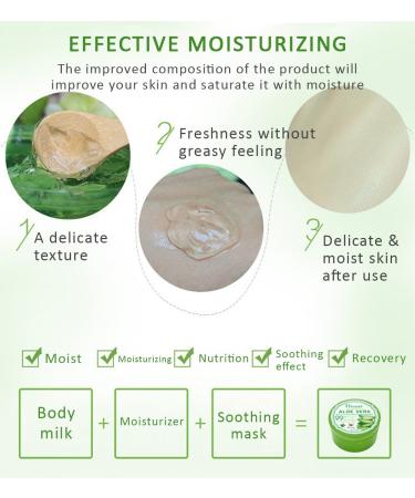 Shop Aloe Vera Anti-Acne Gel Cream - Sleep-Free Wash & Moisturizing Oil 300ml - International Shipping - Buy Online on GoSupps.com