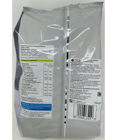 M&S Reduced Fat Sweet & Smoky BBQ Crisps 150g - 2 pack - Buy Online on GoSupps.com