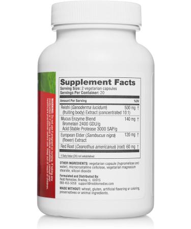 Redd Remedies SinuZyme 40 Capsules - Sinus and Immune Support - Buy Online on GoSupps.com
