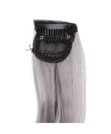 Colorful Curly Clip-In Hair Extensions | 5-Piece Party Highlights for Kids & Women - White Tea Gray - Buy Online on GoSupps.com