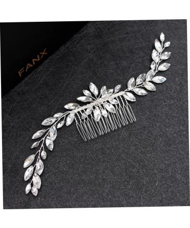 Housoutil Wedding Hair Barrette Rhinestone Headpiece Wedding Hair Clip Bridal Headpiece Bride Hair Clip Leaf Hair Pin Rhinestone Hair Accessories Hair Barrettes Miss Horse Eye Comb - Buy Online on GoSupps.com