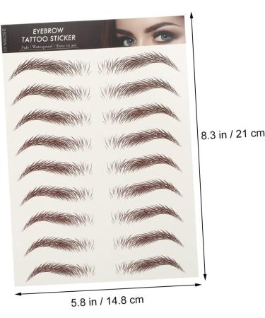 FOMIYES 27 Sheets Waterproof Eyebrow Stickers Waterproof Makeup Fake Eyebrow Sticker Temporary Brow Tattoos - Buy Online on GoSupps.com