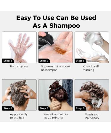 Dark Brown Hair Dye Shampoo - 3 in 1 Color Treatment for Gray Hair | Fast Minutes Results for Women & Men - Buy Online on GoSupps.com