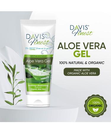 Organic Aloe Vera Gel 200ml - 98% Natural for Hair, Face & Body. Cooling, Soothing, Moisturizing - Buy Online on GoSupps.com
