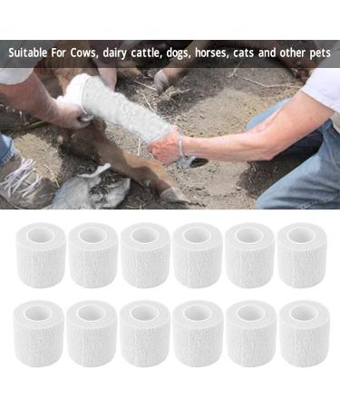 Aladeno 12 Pack 4.5M Animal Elastic Bandage - Waterproof Self-Adhesive Non-Woven Wrap for Ankle & Cow Hoof Repair - Buy Online on GoSupps.com