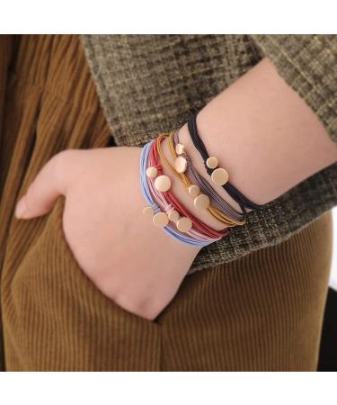 Palksky 18-Piece Hair Tie Bracelets for Thick Hair - 6 Colors | Women's Hair Accessories - Buy Online on GoSupps.com