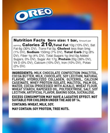Grenade OREO Milk Chocolate High Protein Bar 20g Protein and 1 g Sugar per Snack Bar 12 Count 2.1 oz Bars - Buy Online on GoSupps.com