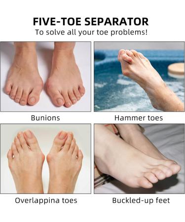 Buy Toe Separators for Men - Correct Toes Silicone Spacers for Yoga Running & Comfort - Buy Online on GoSupps.com