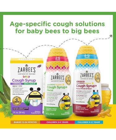 Zarbee's Kid's Cough + Mucus Day - Grape 8oz - Fast-Acting Daytime Relief - Buy Online on GoSupps.com