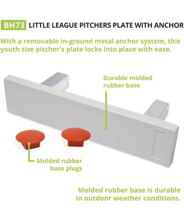Champion Sports Youth Anchor Style Pitcher's Plate - White | Shop Now - Buy Online on GoSupps.com