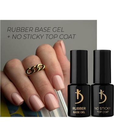 K odi Professional Rubber Base Coat and Top Coat Gel - No Wipe Top Coat and Base Coat Gel UV LED - Base Coat and Top Coat Nail Polish Manicure Kit for Long-Lasting Nails 2 x 12 ml - Buy Online on GoSupps.com